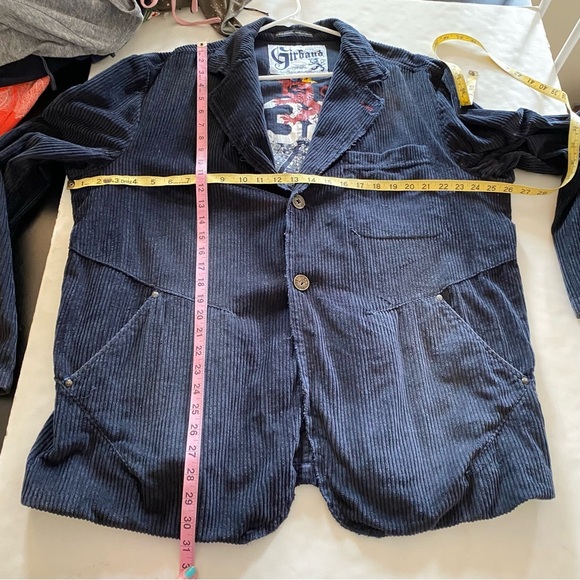 Vintage Marithe Francois Girbaud Corduroy Jacket Mens Size XL Blue Distressed 90 - Picture 15 of 15